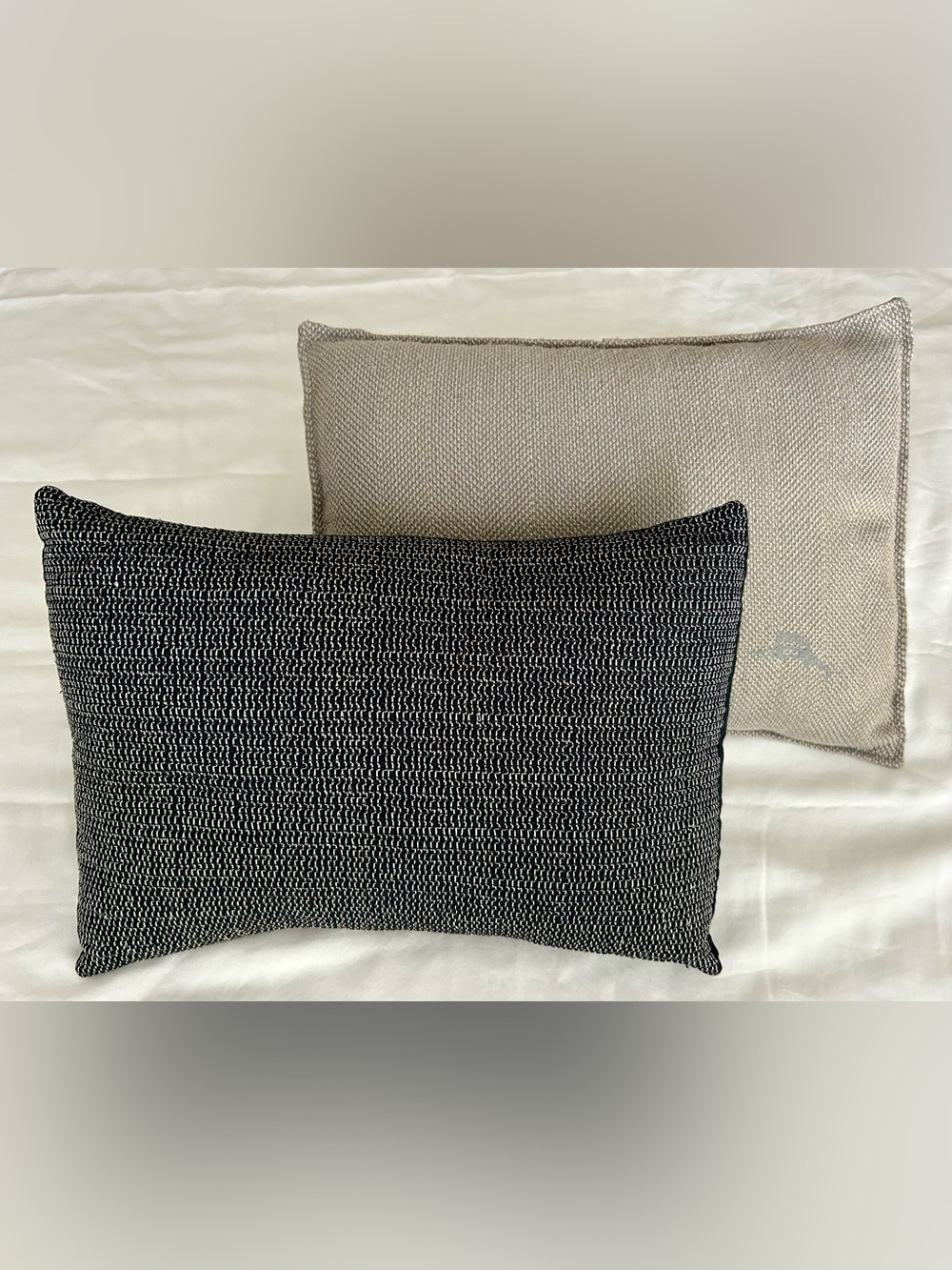 Tommy Bahama Home Black and Beige Accent Pillow Set